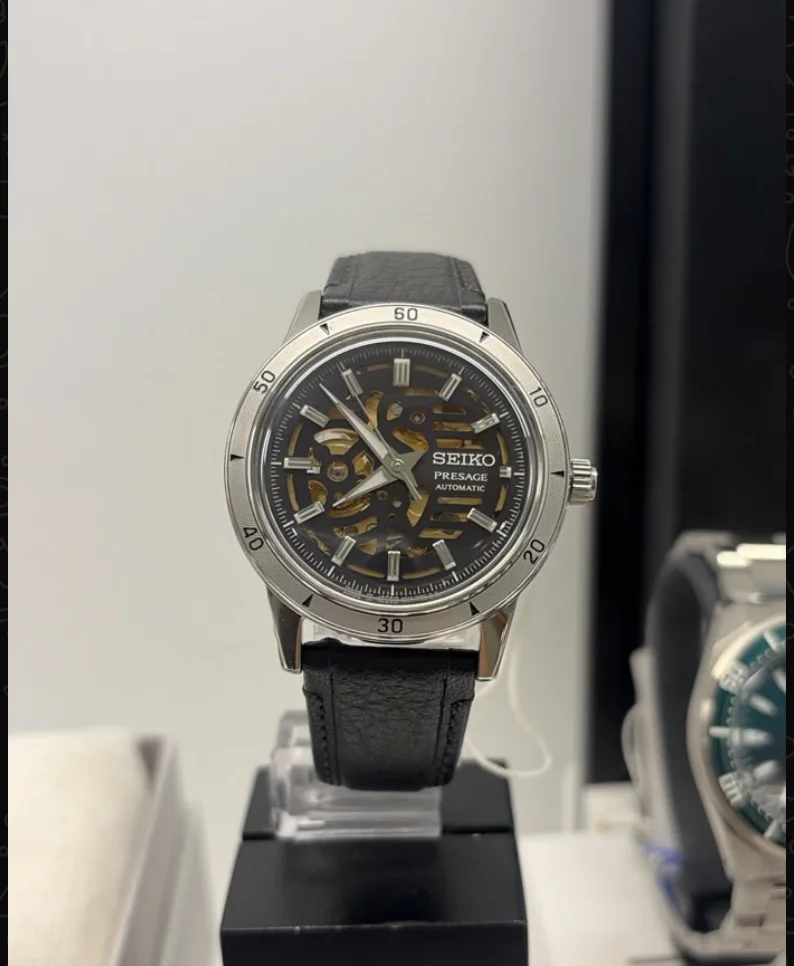 Seiko Presage Skeleton Preto