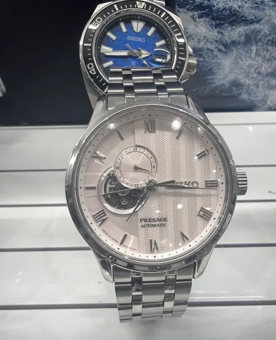 Seiko Presage Open Heart Creme