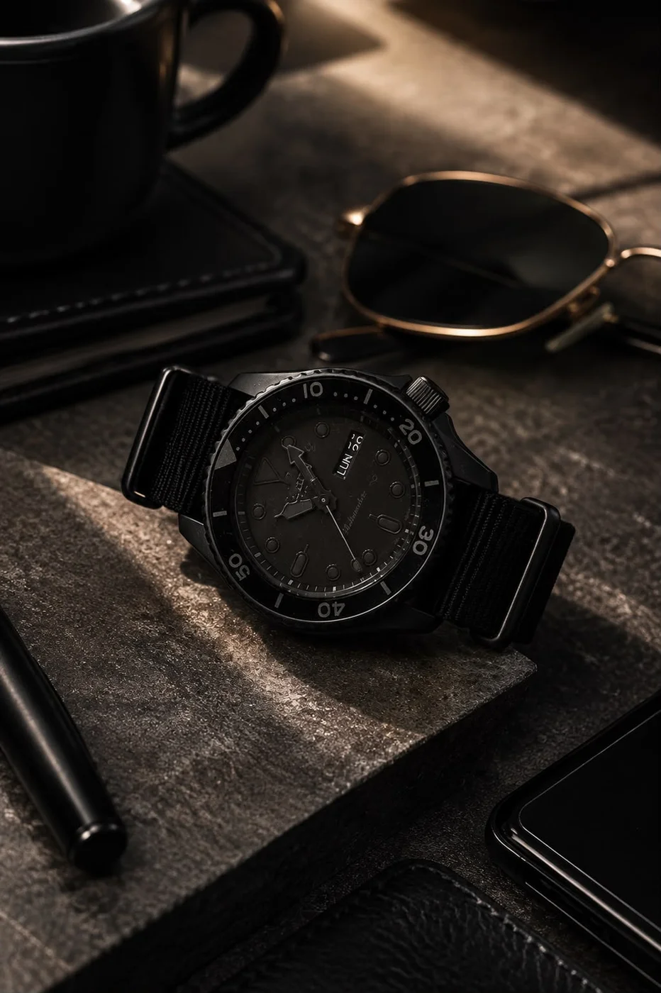 Relógio Seiko 5 Sports SRPD79K1 automático preto — foto 3